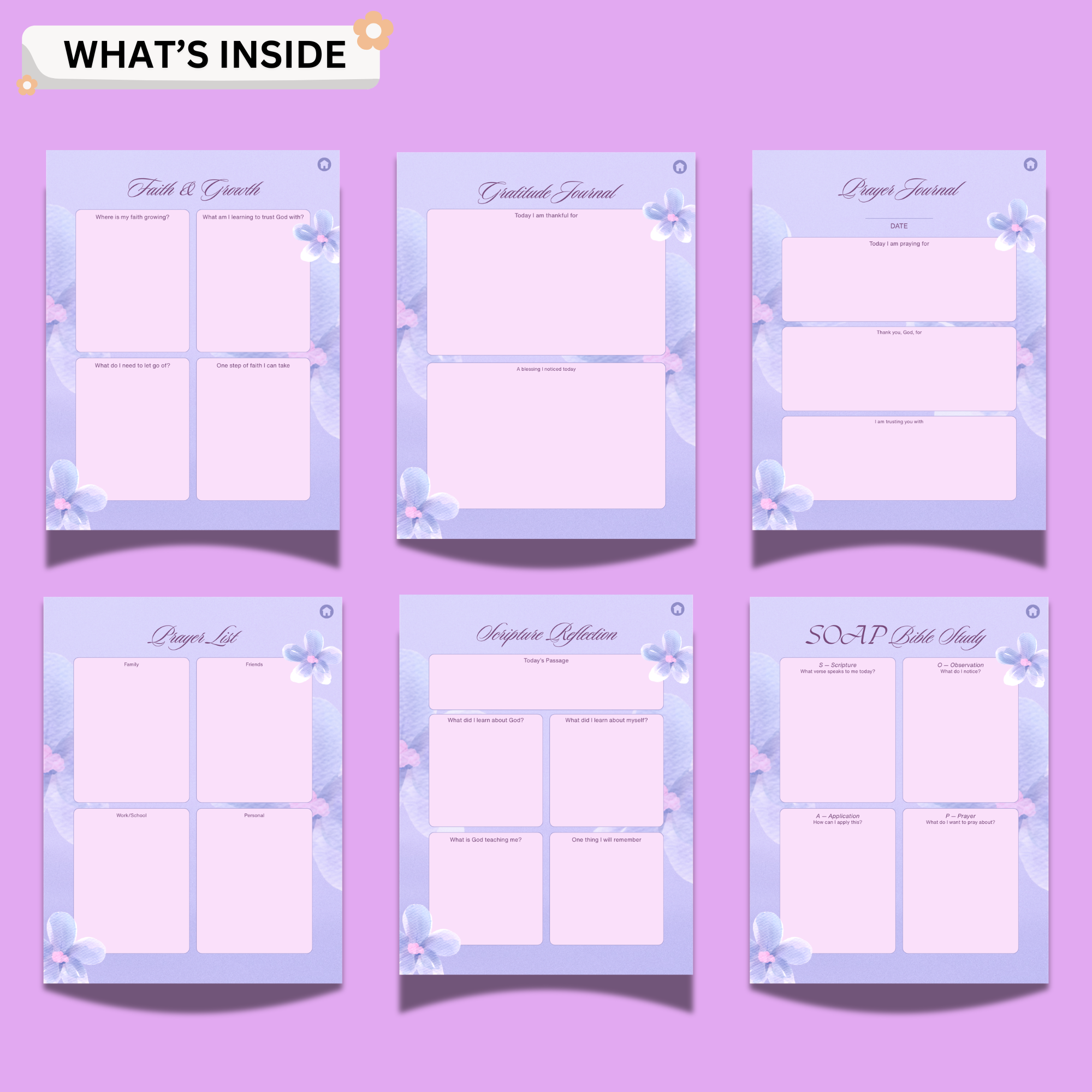 Bible Study Planner & Journal Printable – 22 Page Christian Study Workbook 3 Bible Study Planner & Journal Printable – 22 Page Christian Study Workbook - Image 3