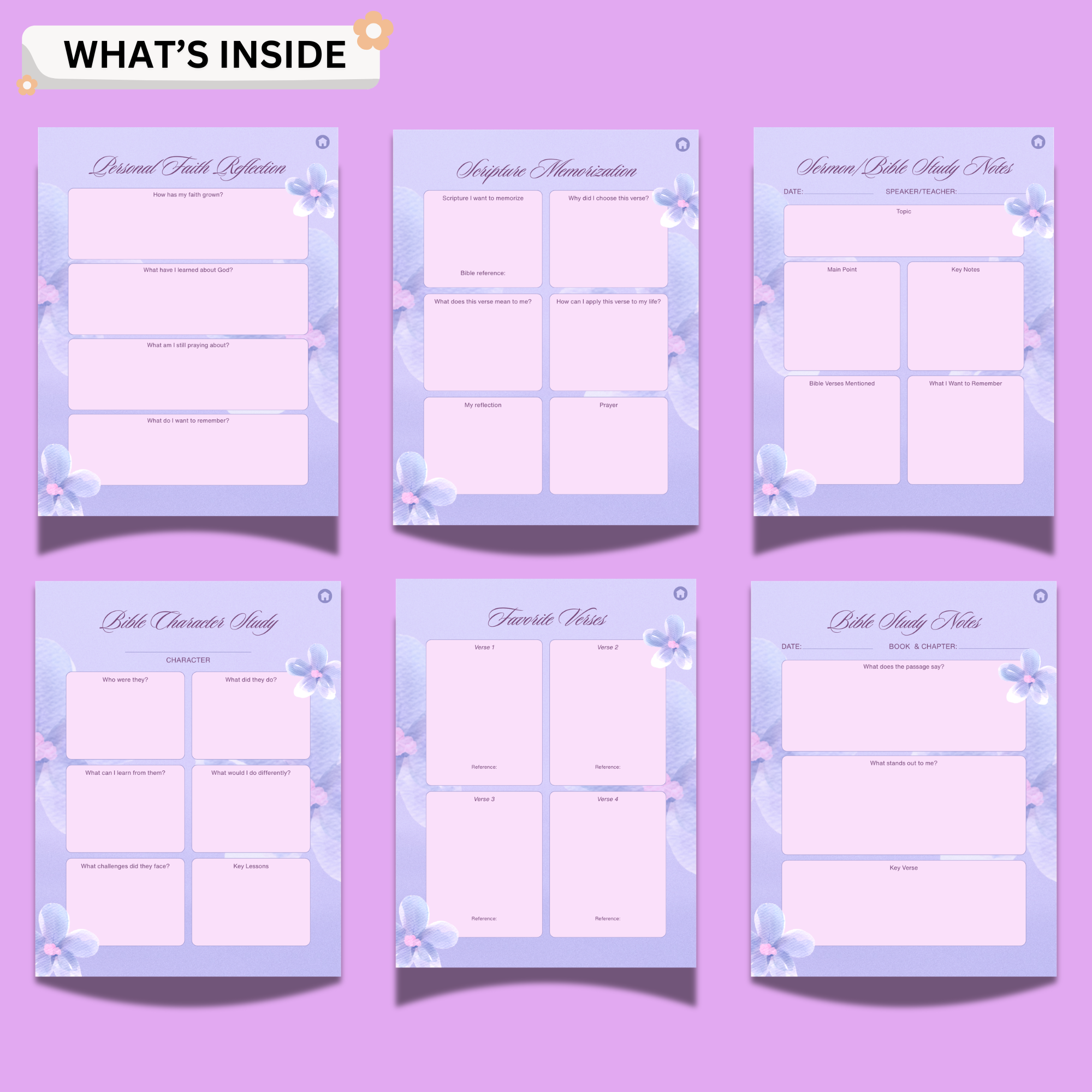 Bible Study Planner & Journal Printable – 22 Page Christian Study Workbook 4 Bible Study Planner & Journal Printable – 22 Page Christian Study Workbook - Image 4