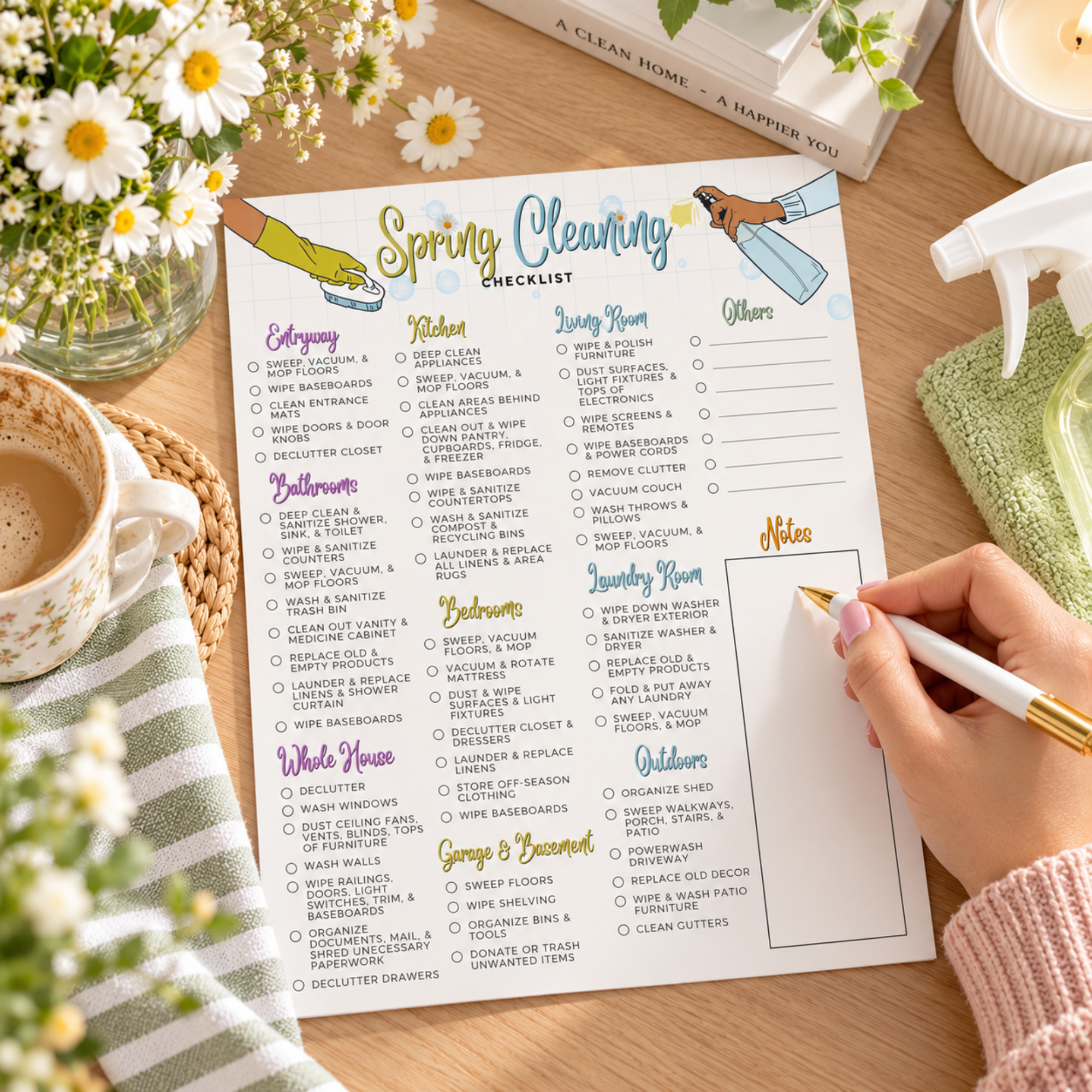Master Spring Cleaning Checklist Printable, Spring Cleaning Planner, Home Cleaning Checklist, House Cleaning Organizer, Cleaning List 4 Master Spring Cleaning Checklist Printable, Spring Cleaning Planner, Home Cleaning Checklist, House Cleaning Organizer, Cleaning List - Image 4