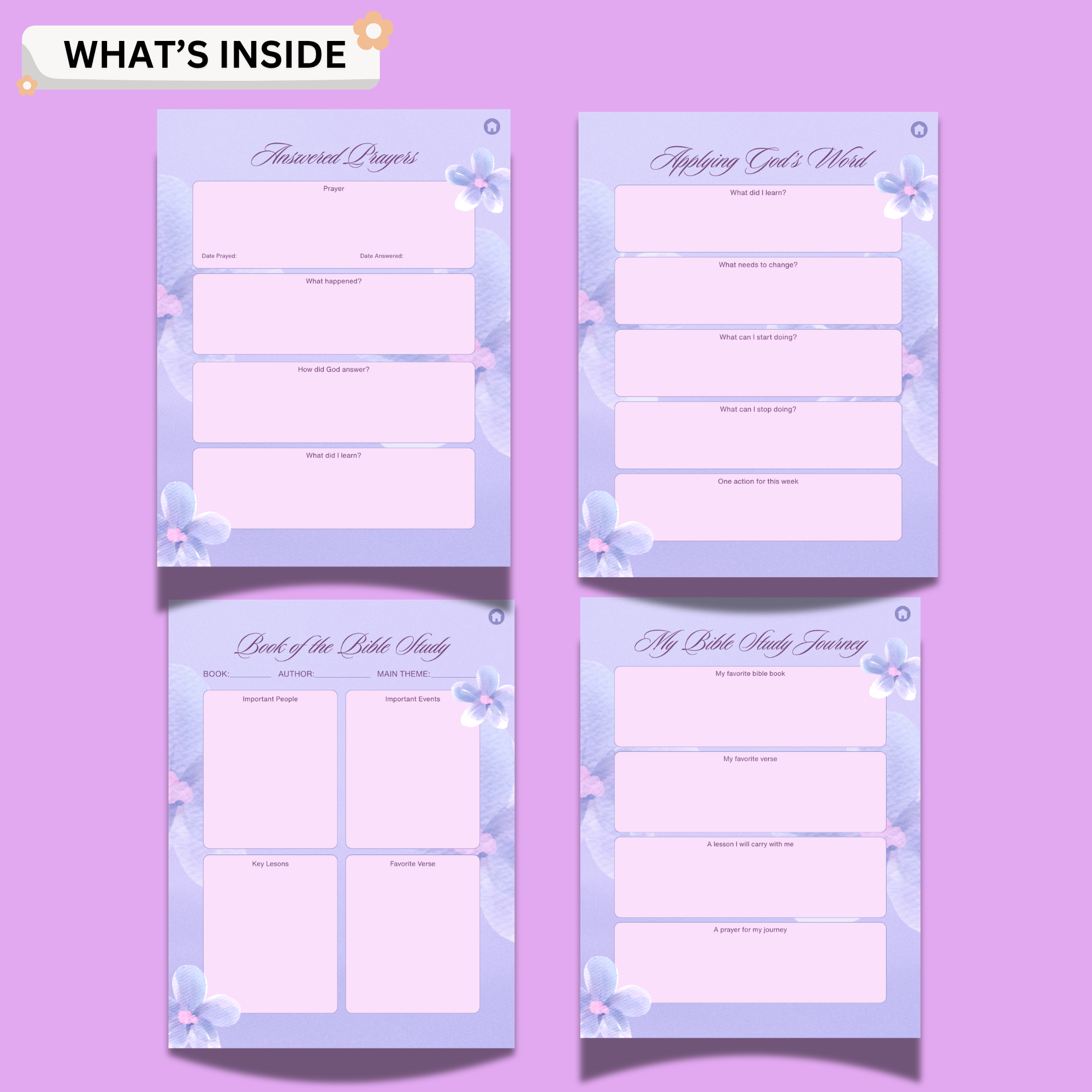 Bible Study Planner & Journal Printable – 22 Page Christian Study Workbook 5 Bible Study Planner & Journal Printable – 22 Page Christian Study Workbook - Image 5