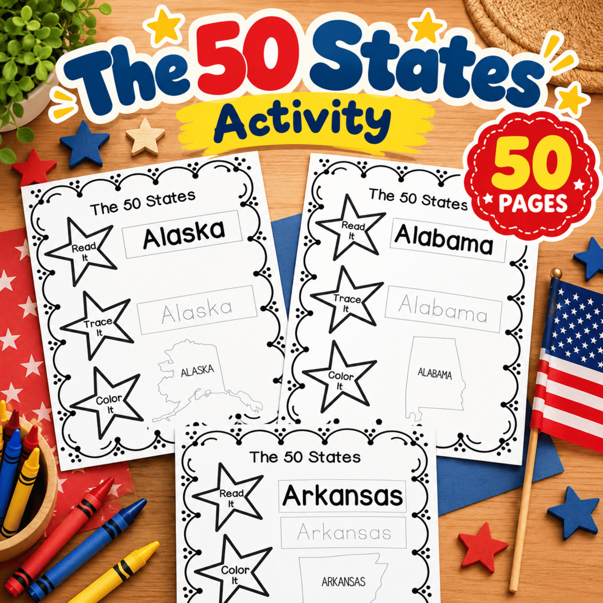 The 50 States Activity Printable – 50 Geography Worksheets for Kids 1 The 50 States Activity Printable – 50 Geography Worksheets for Kids
