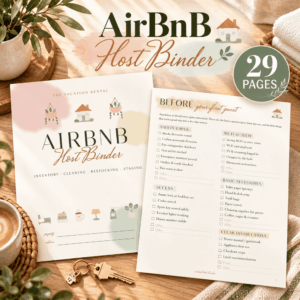 Airbnb Host Binder Printable – 29-Page Vacation Rental Management Planner
