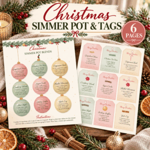 Christmas Simmer Pot Recipes & Printable Gift Tags