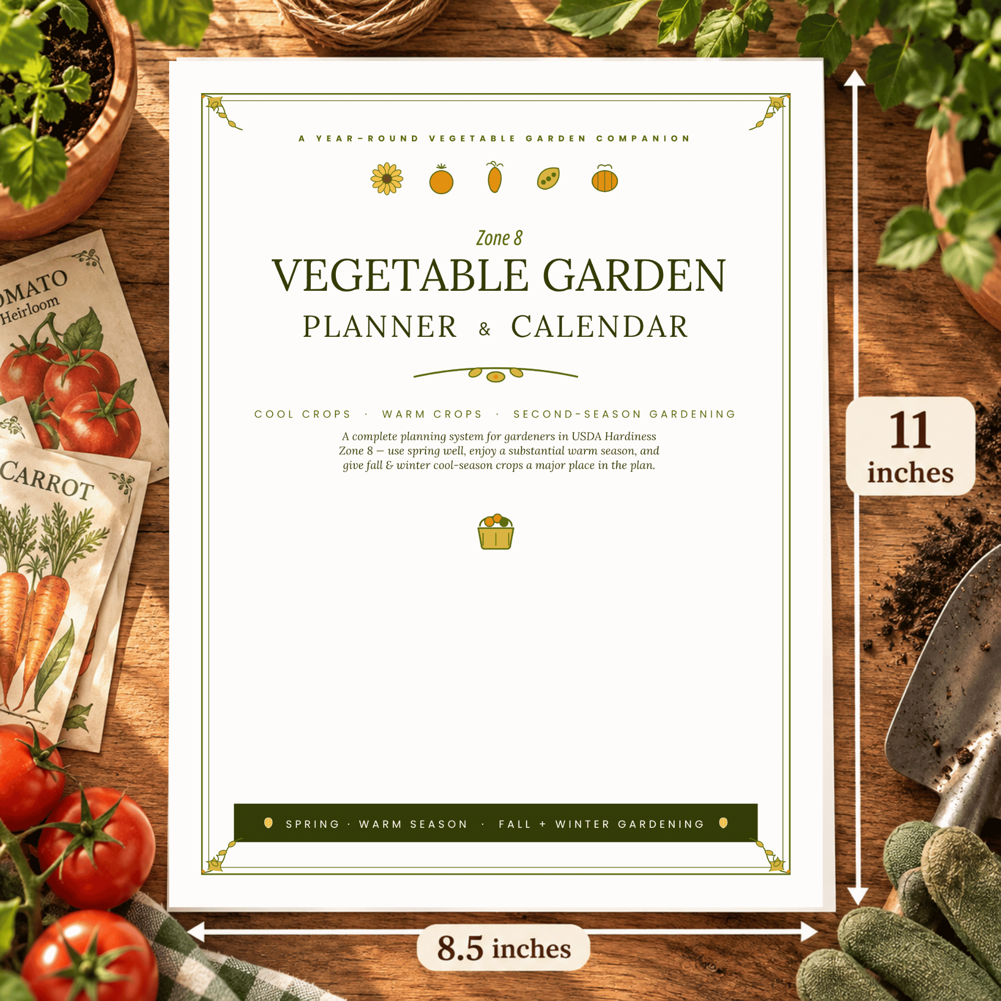 Zone 8 Vegetable Garden Planner & Calendar – 37-Page Printable 8 Zone 8 Vegetable Garden Planner & Calendar – 37-Page Printable - Image 8