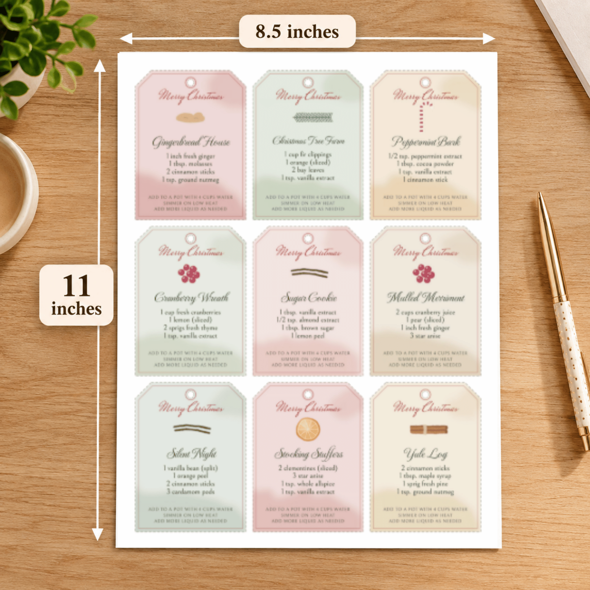 Christmas Simmer Pot Recipes & Printable Gift Tags 6 Christmas Simmer Pot Recipes & Printable Gift Tags - Image 6
