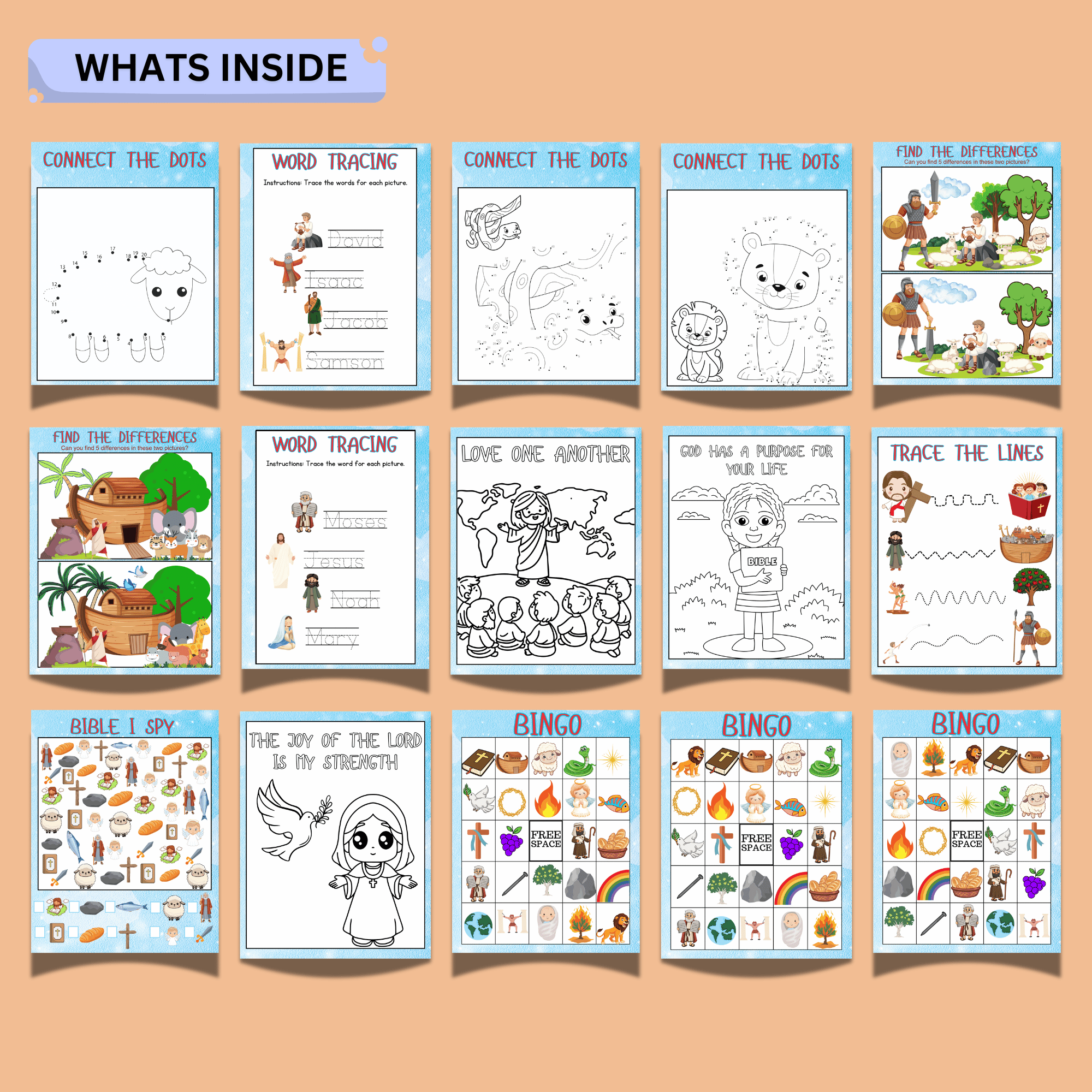Bible Activity Sheets Printable 6 Bible Activity Sheets Printable - Image 6