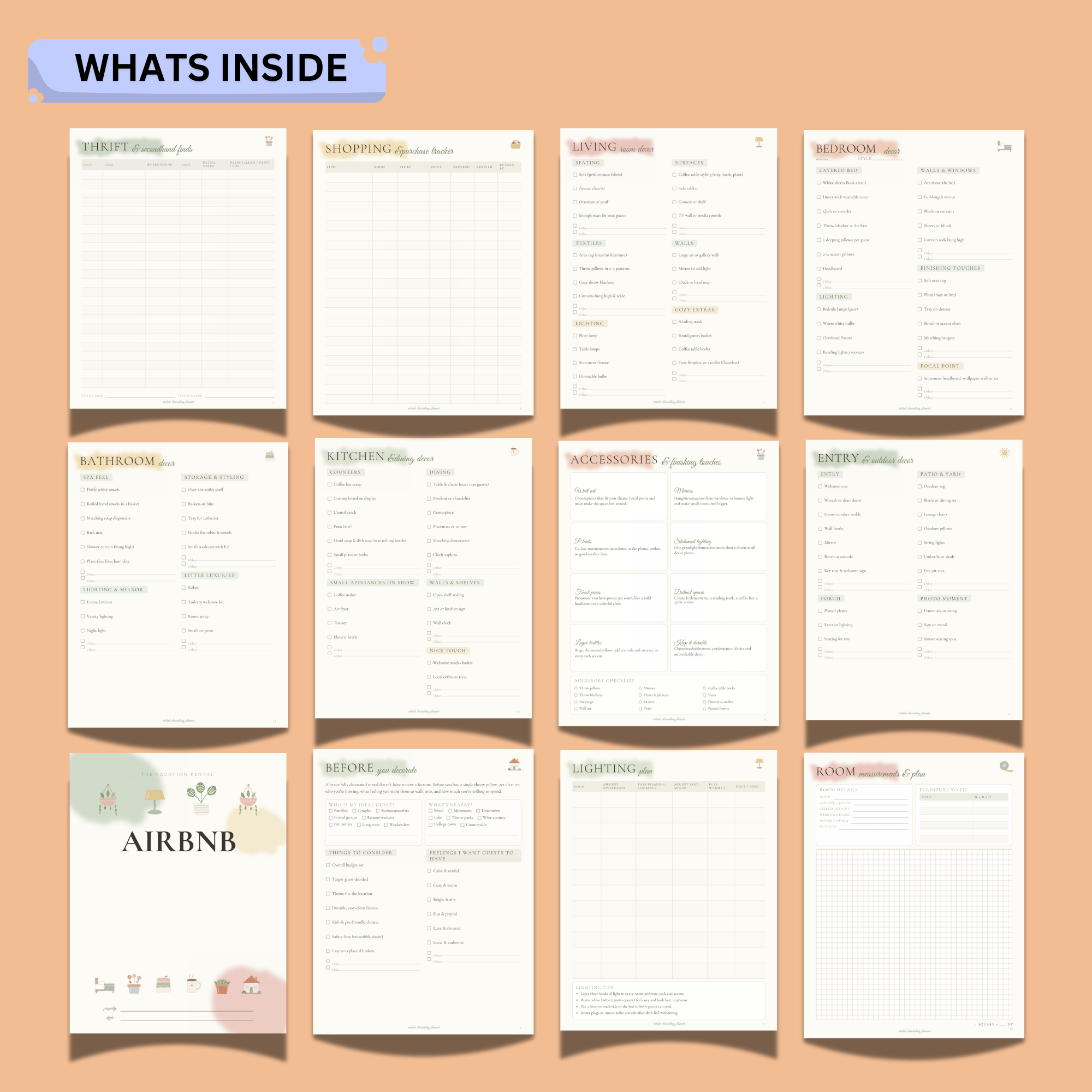 Airbnb Decorating Planner Printable – 24-Page Vacation Rental Decor Organizer 2 Airbnb Decorating Planner Printable – 24-Page Vacation Rental Decor Organizer - Image 2