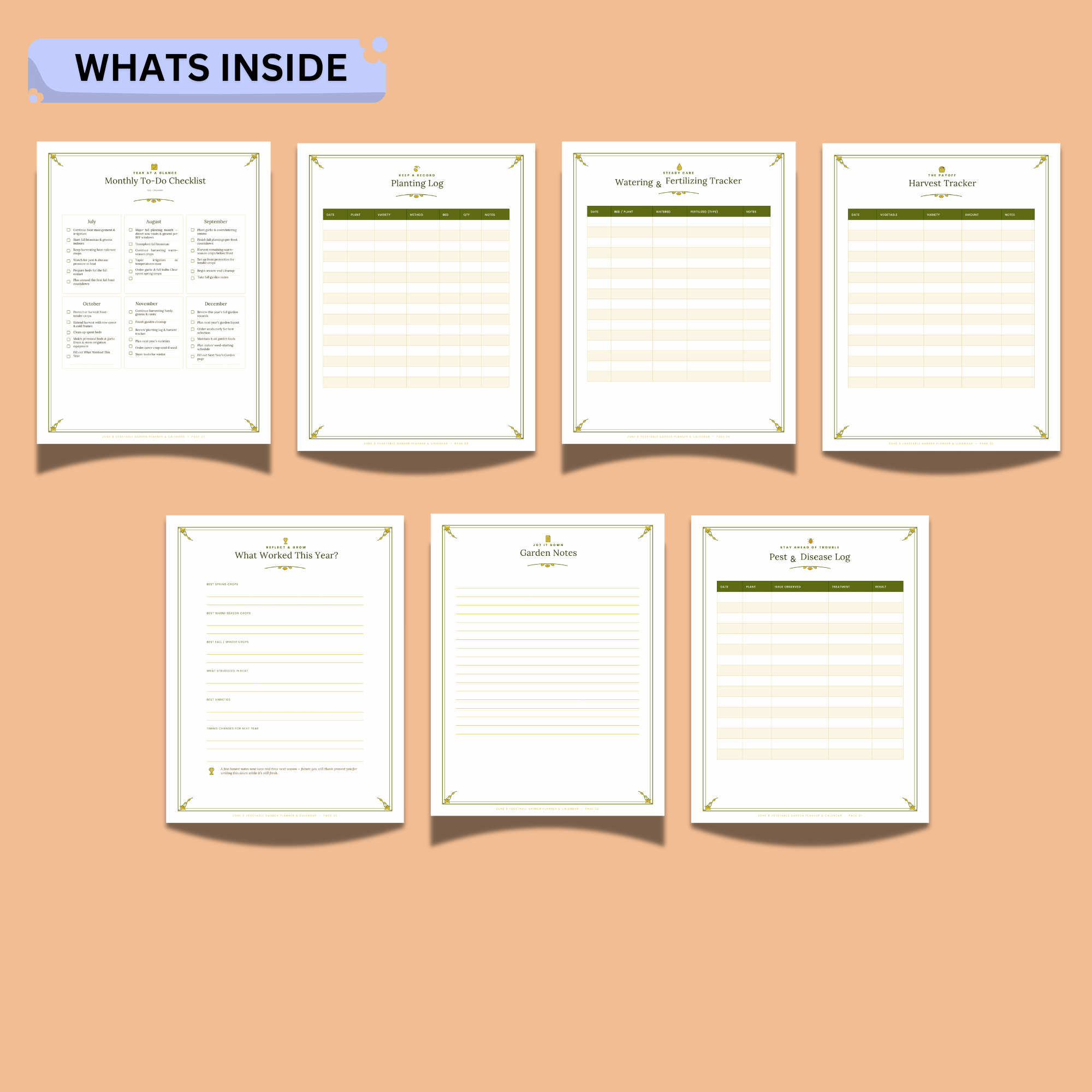 Zone 8 Vegetable Garden Planner & Calendar – 37-Page Printable 3 Zone 8 Vegetable Garden Planner & Calendar – 37-Page Printable - Image 3